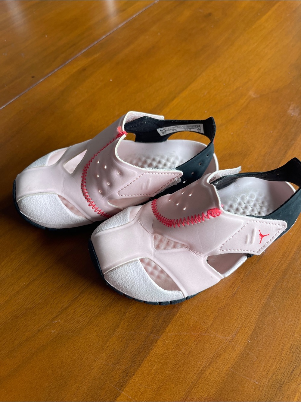 Jordan Kids Pink and Black Slip-On Sport Sandals / Water Shoes - 7